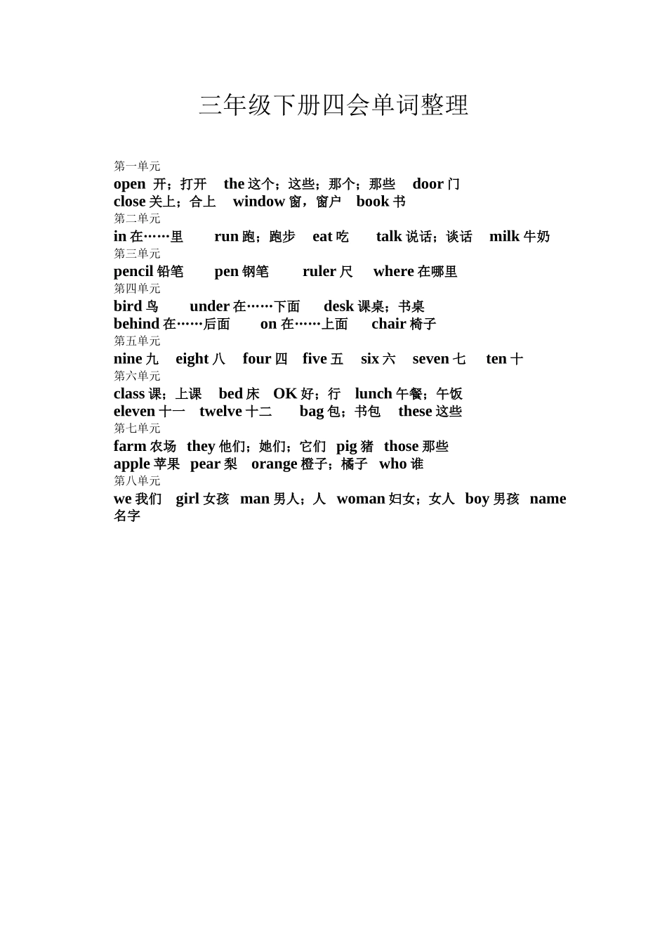 三英重点词汇_第1页