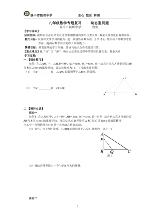 初三数学专题复习(修改后)
