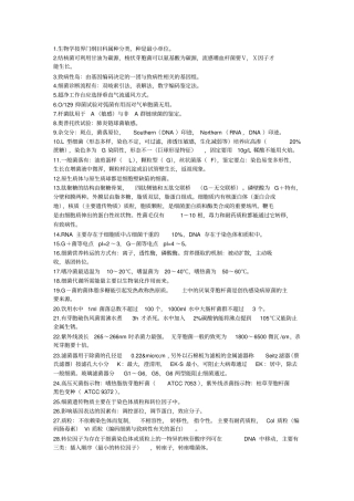 临床微生物学检验巧记忆汇总