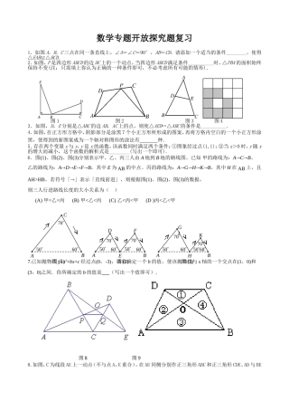 专题复习开放探究题