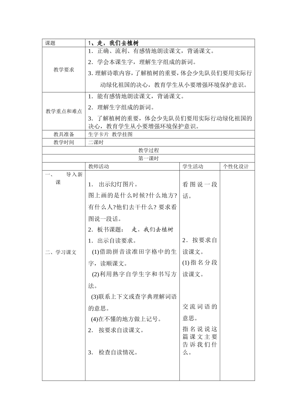 走，我们植树去_第1页