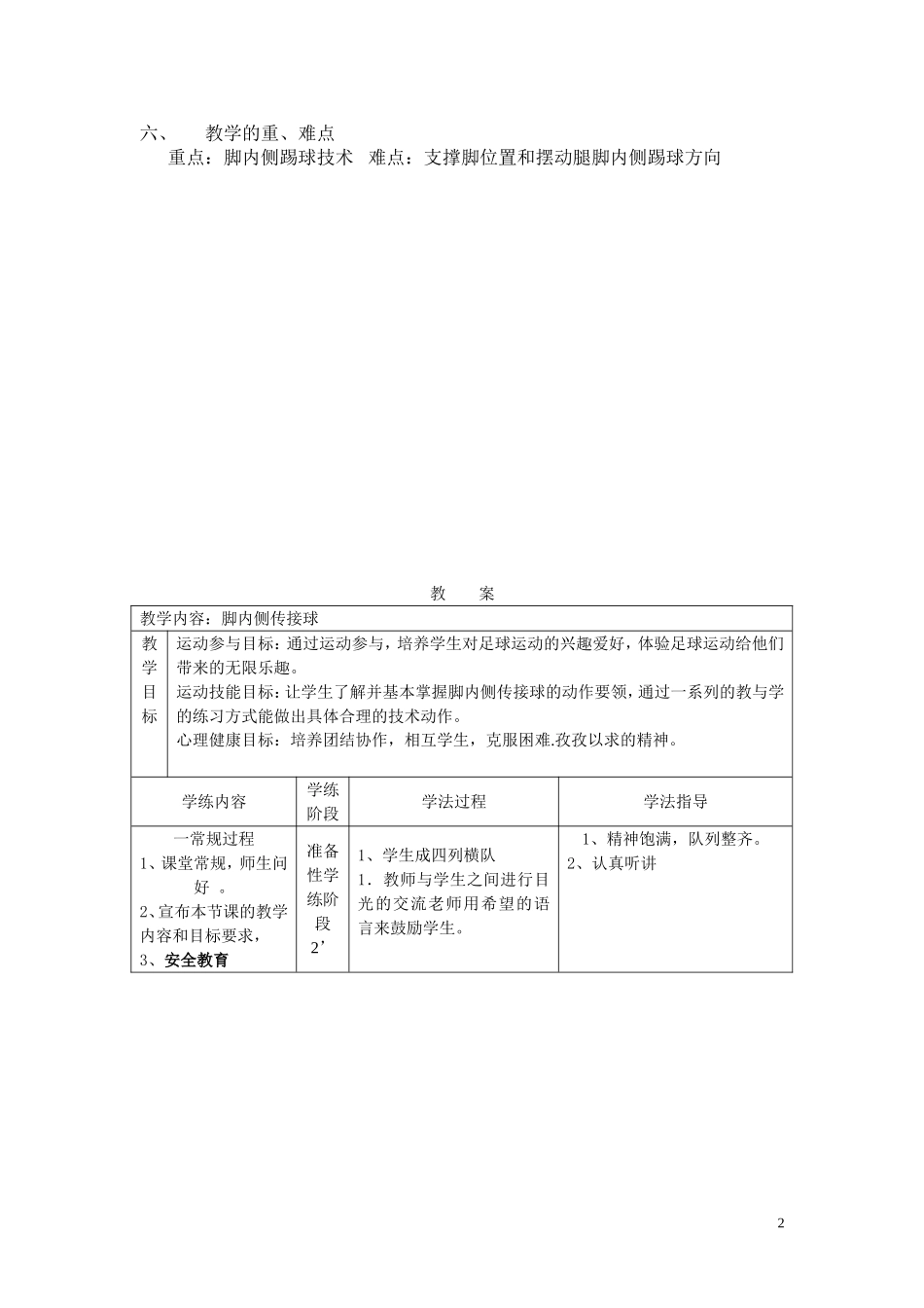 足球对外公开课教案_第2页