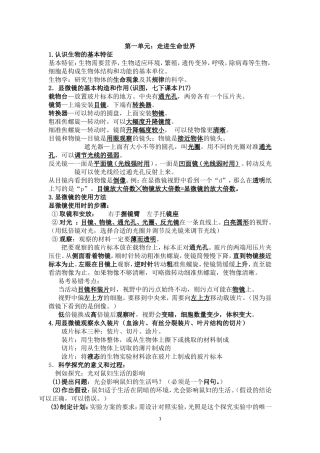 生物会考复习资料