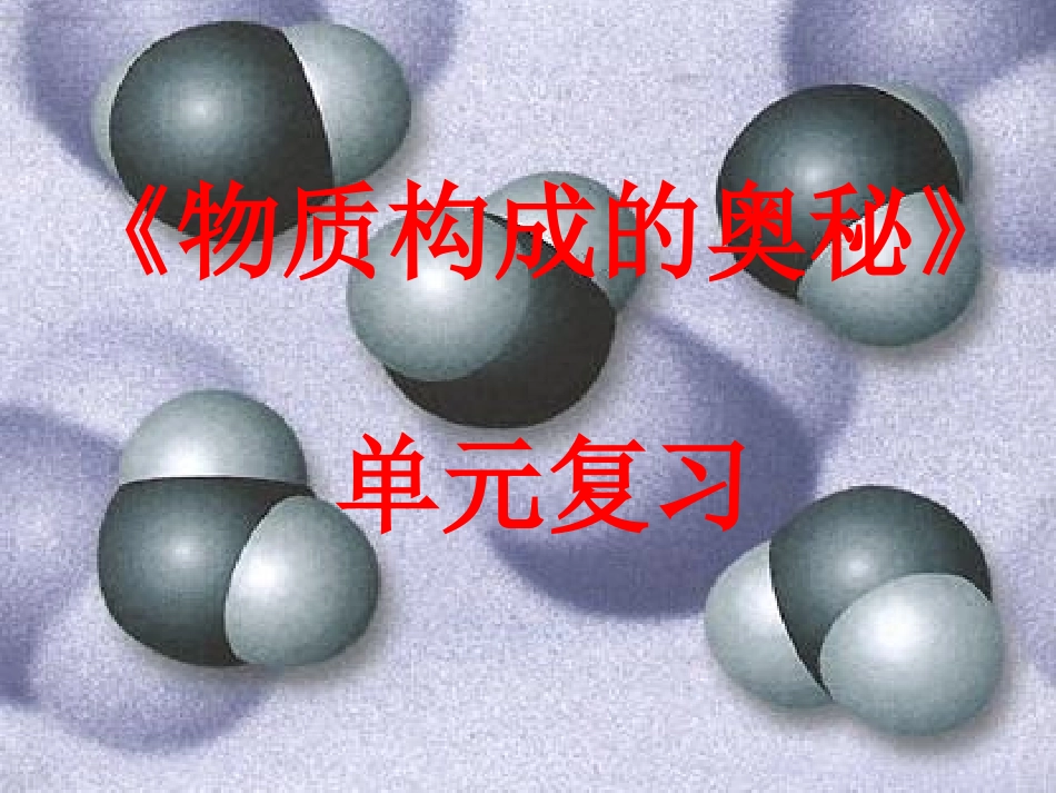 物质构成的奥秘单元复习-新人教[整理]_第1页