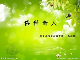 《俗世奇人》课件