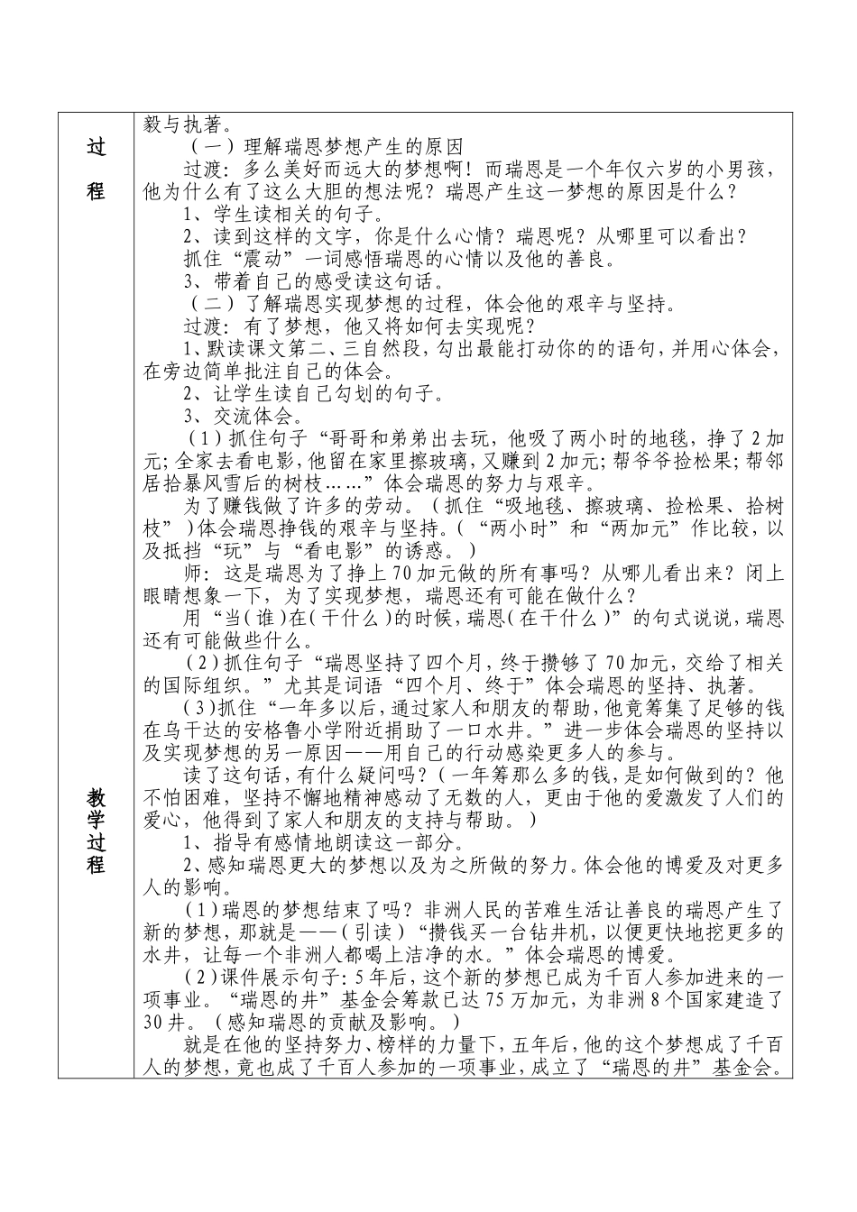 《瑞恩的梦想》教案_第2页