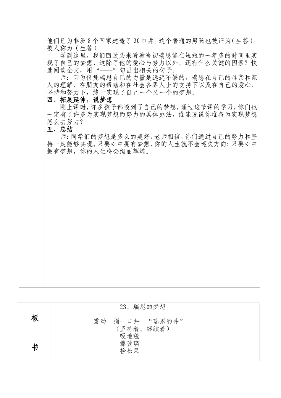 《瑞恩的梦想》教案_第3页
