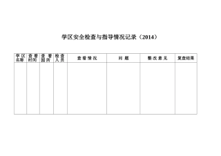 学区安全检查表格