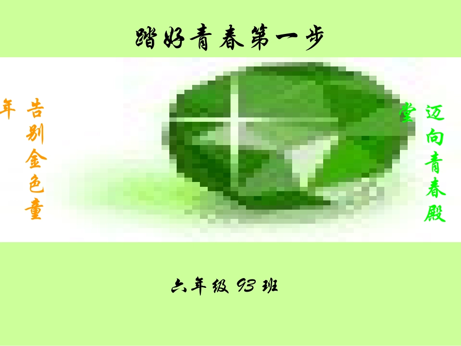 踏好青春第一步_第1页