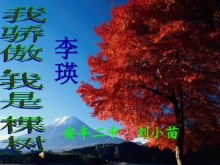 我骄傲，我是一棵树
