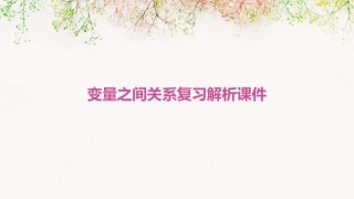 变量之间关系复习解析课件