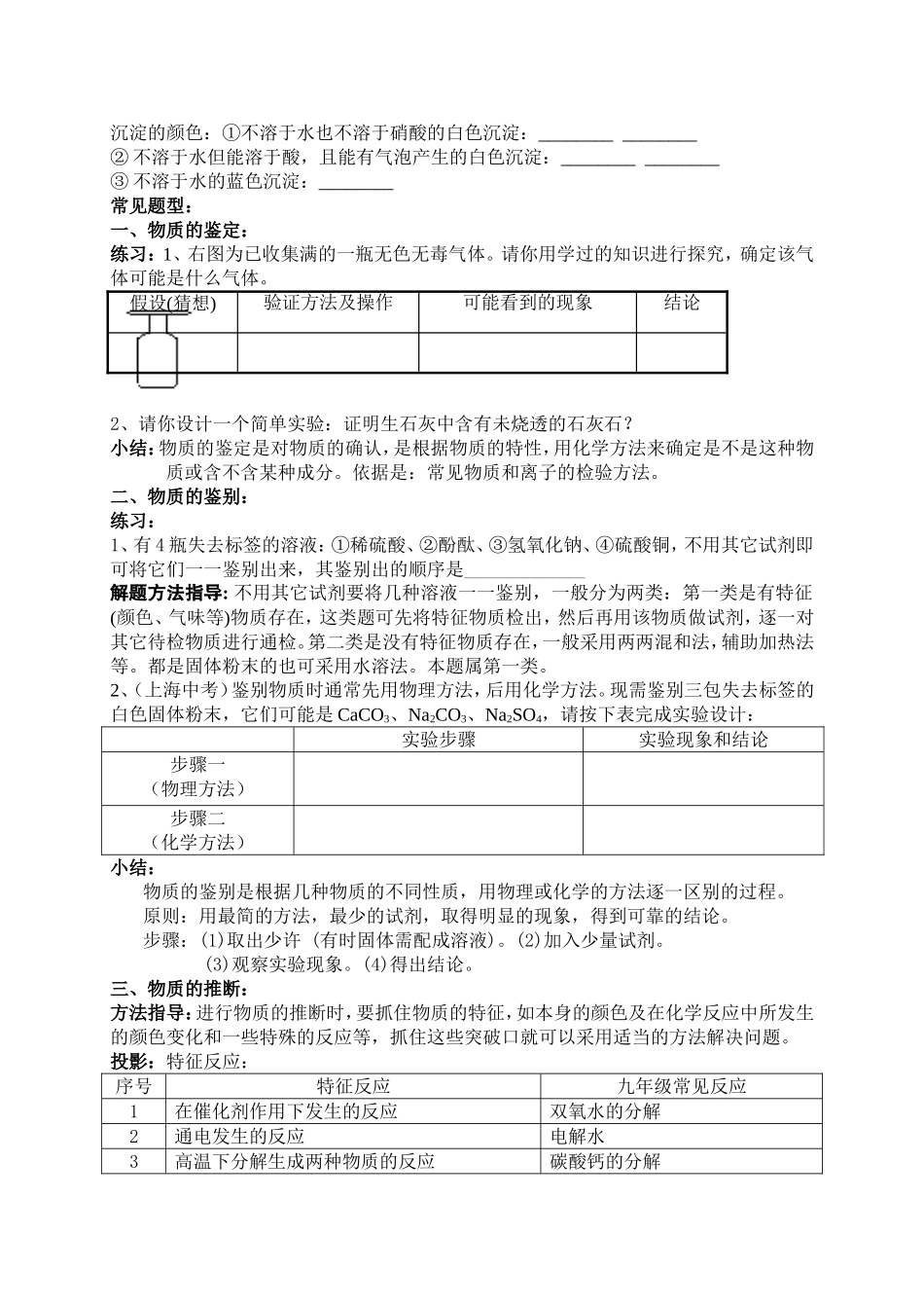 《物质的检验》教案_第2页