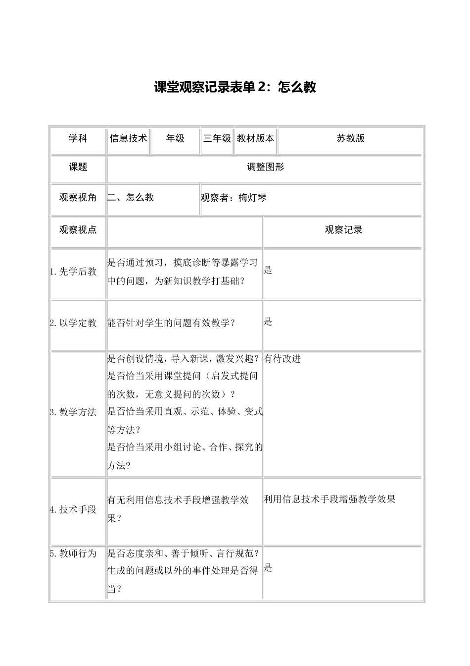 信息技术观察表_第3页