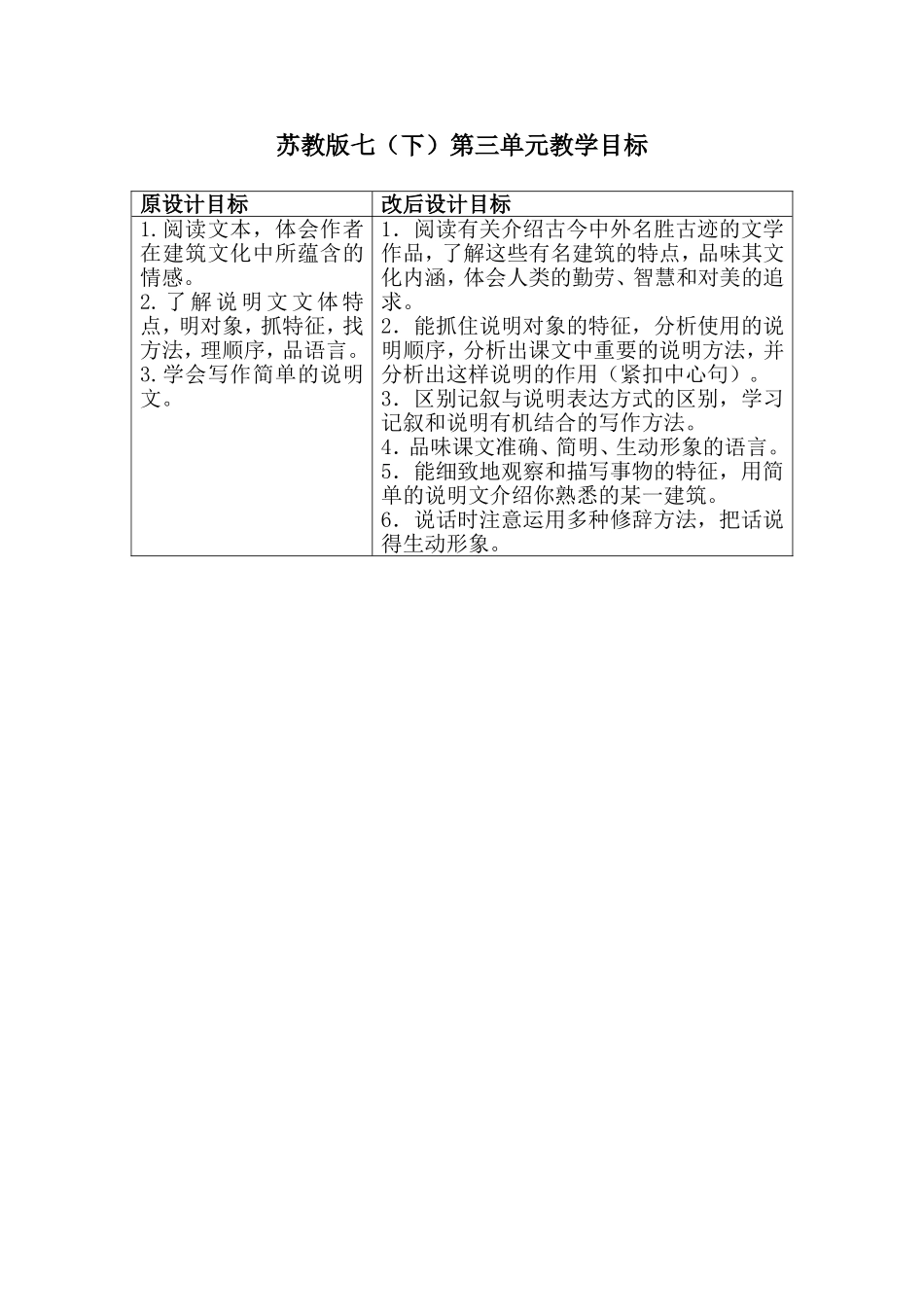 七下第三单元目标原设计与改后设计_第1页