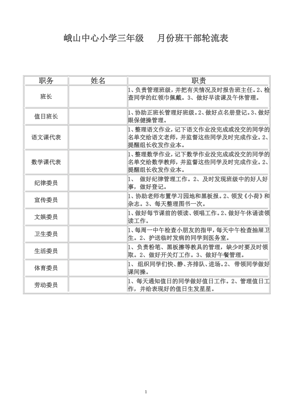 班干部轮流表_第1页