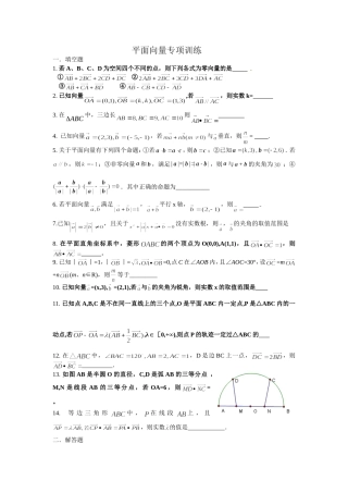 平面向量专项训练