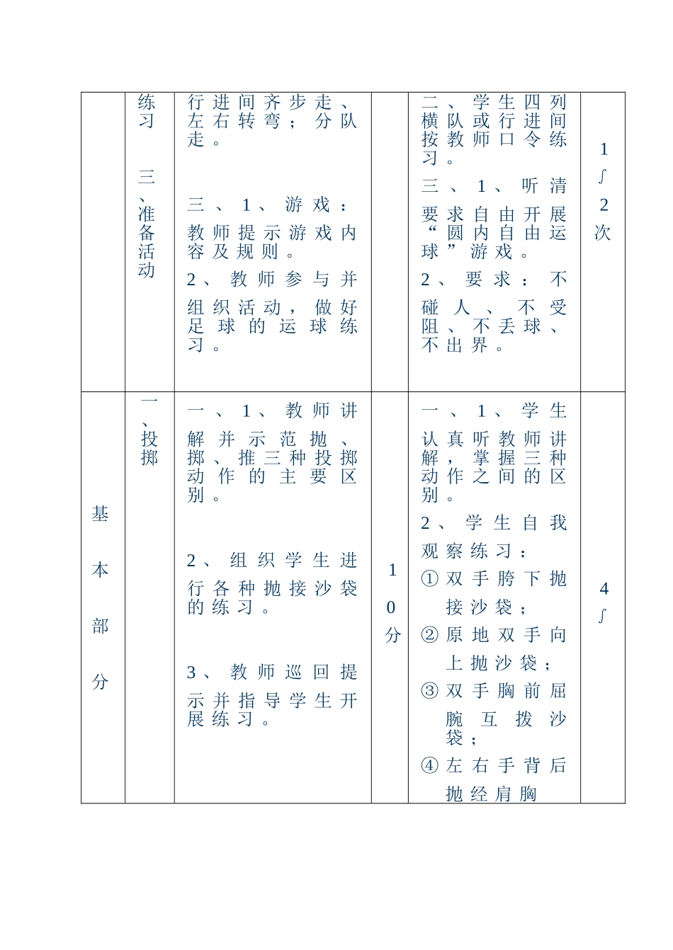 【教案全集】初中体育课教案全集_第2页