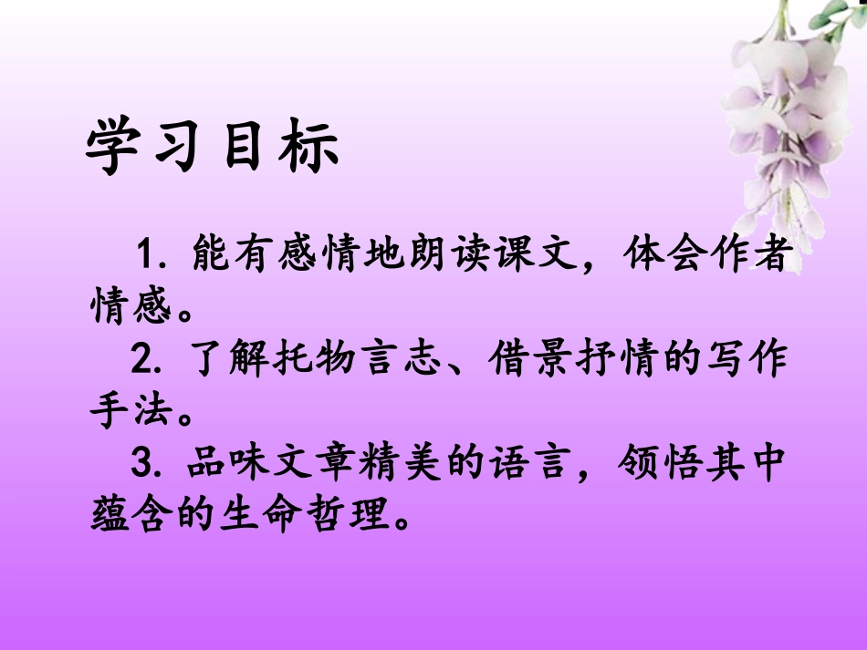 《紫藤萝瀑布》PPT课件_第2页