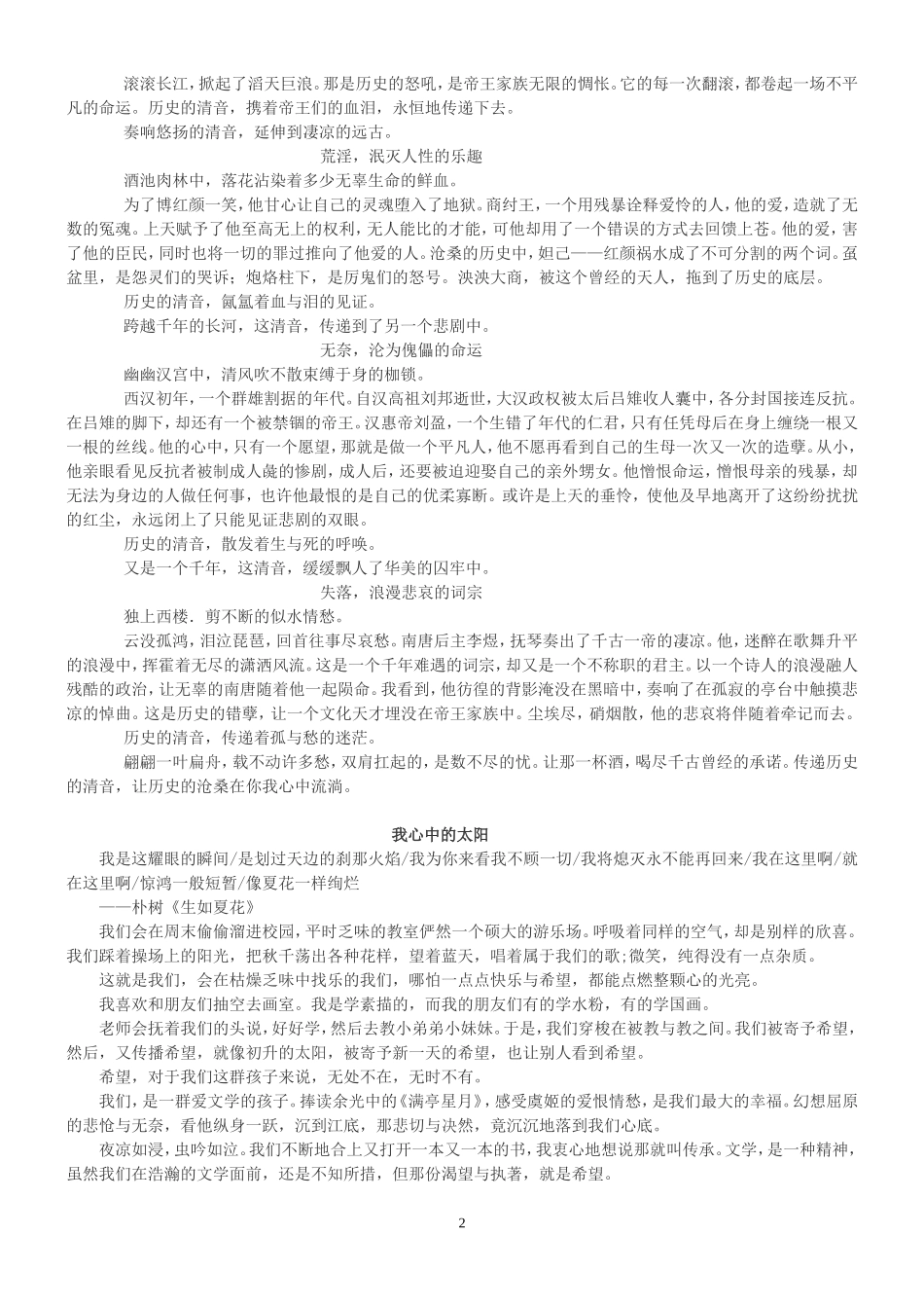 中考满分作文_第2页