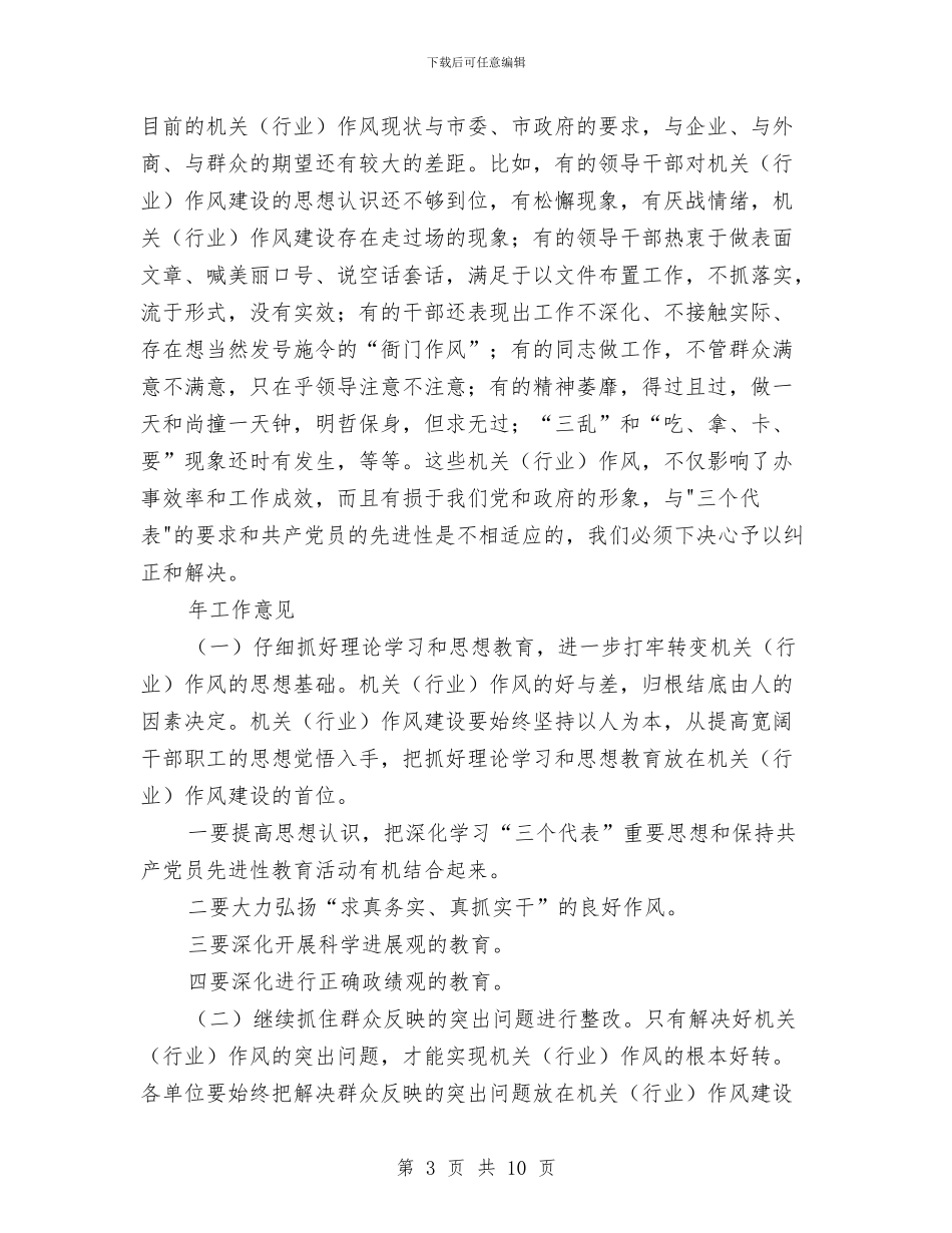 企业单位机关作风建设的讲话与企业单位法人代表申报材料汇编_第3页