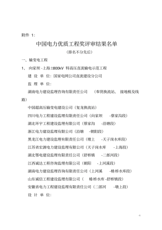 为推动电力建设企业质量管理,提高工程建设质量