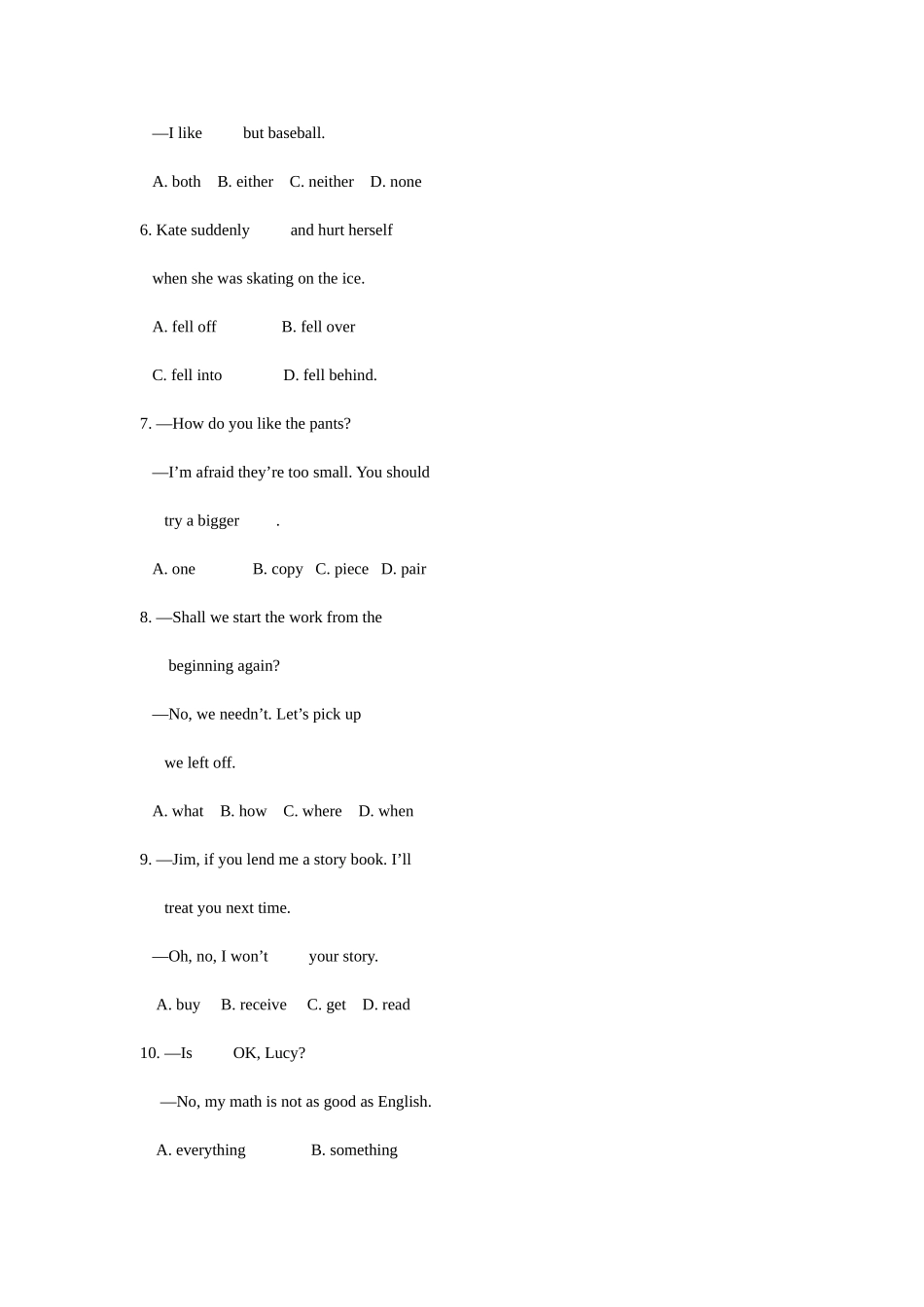 初中英语易错题精选_第2页