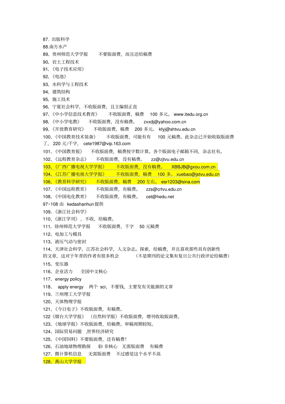 为朋友们提供一些不收版面费的学术期刊剖析_第3页