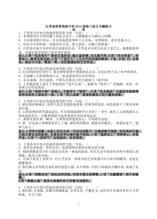 成语练习（教师版