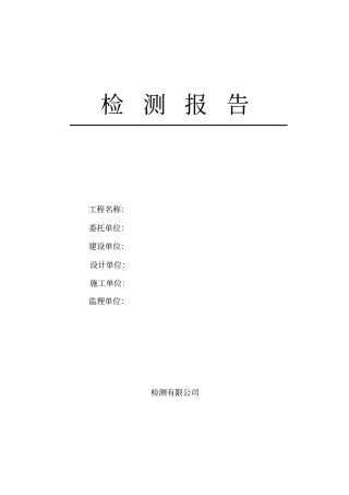 主体检测报告资料