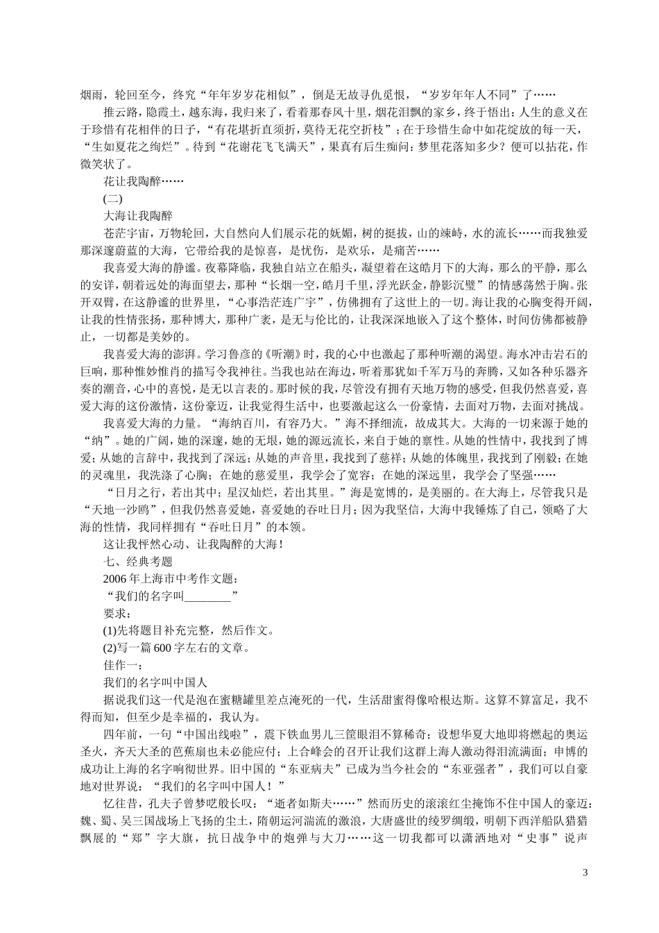 中考作文复习指导_第3页