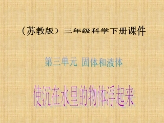 三年级下科学课件-使沉在水里的物体浮起来-苏教版