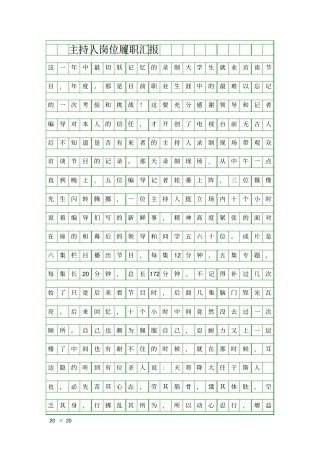 主持人岗位履职汇报精品工作报告