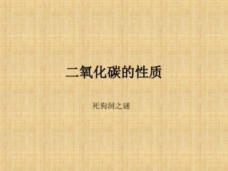 二氧化碳的性质
