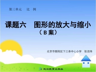 课题六图形的放大与缩小（B案