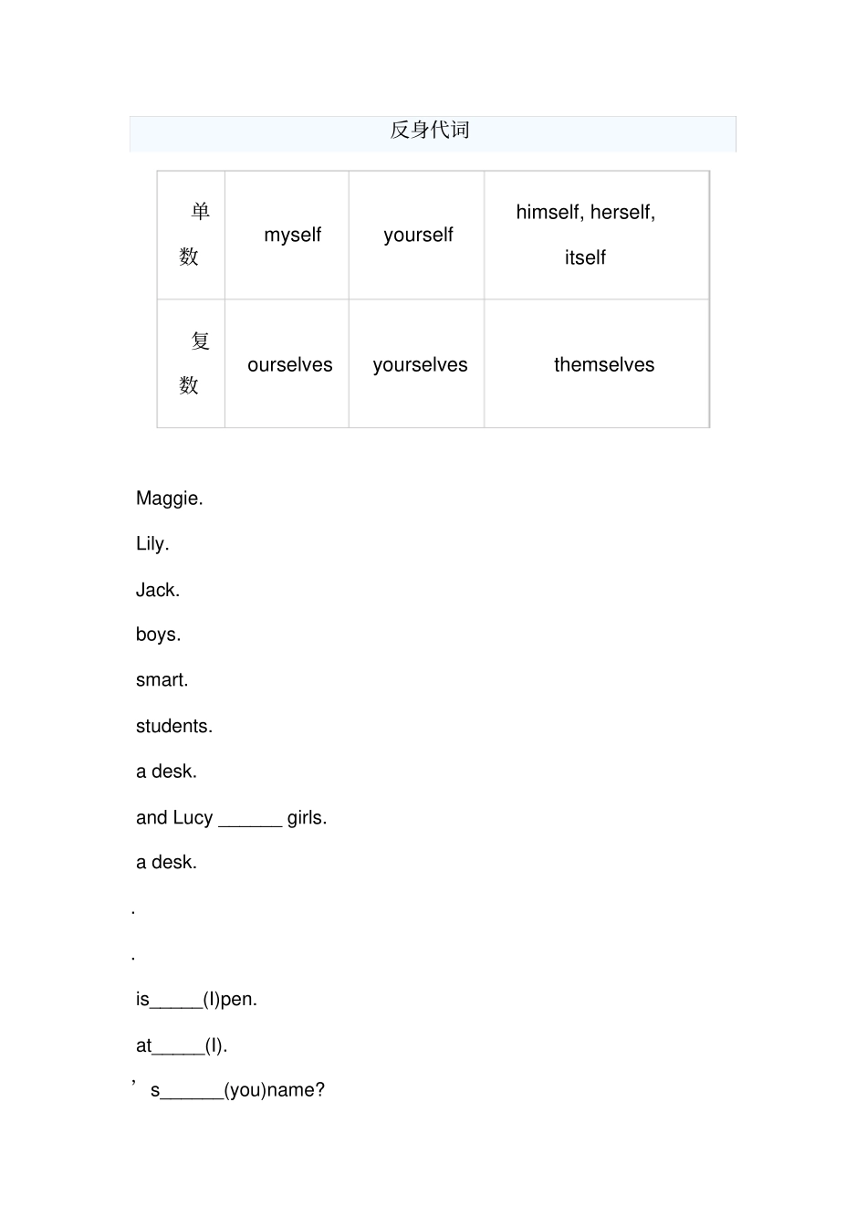 主格宾格表格及练习_第2页