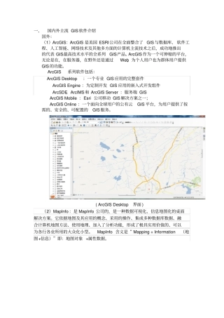 主流GIS软件介绍比较