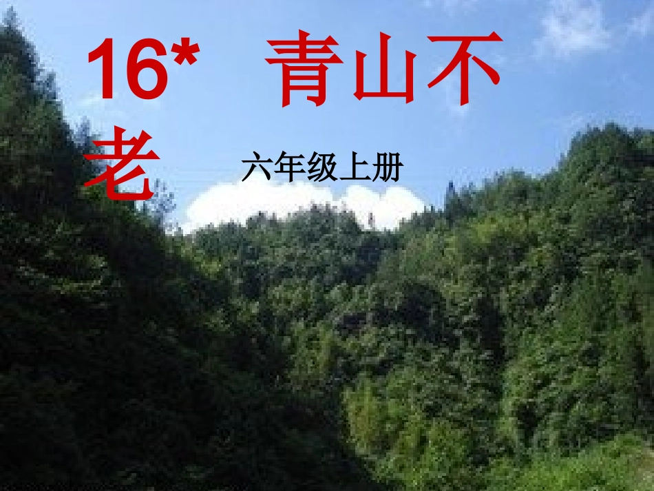 16青山不老课件_第1页