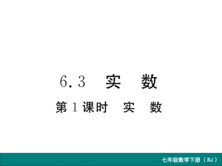 6.3--实数第1课时--实数