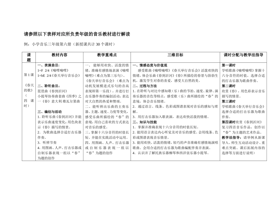 样版三年级第六册教材分析_第1页