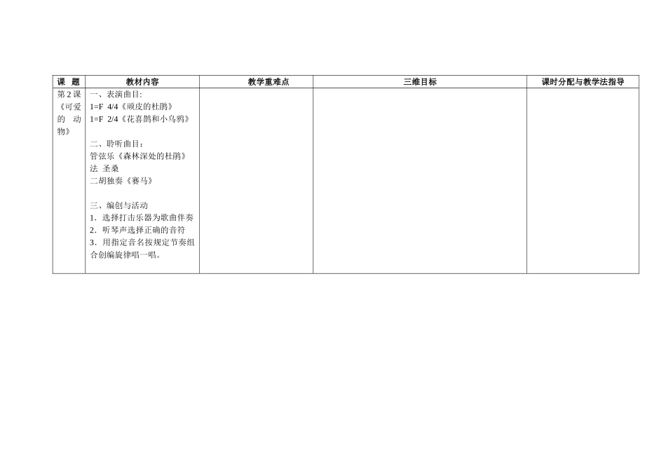 样版三年级第六册教材分析_第2页