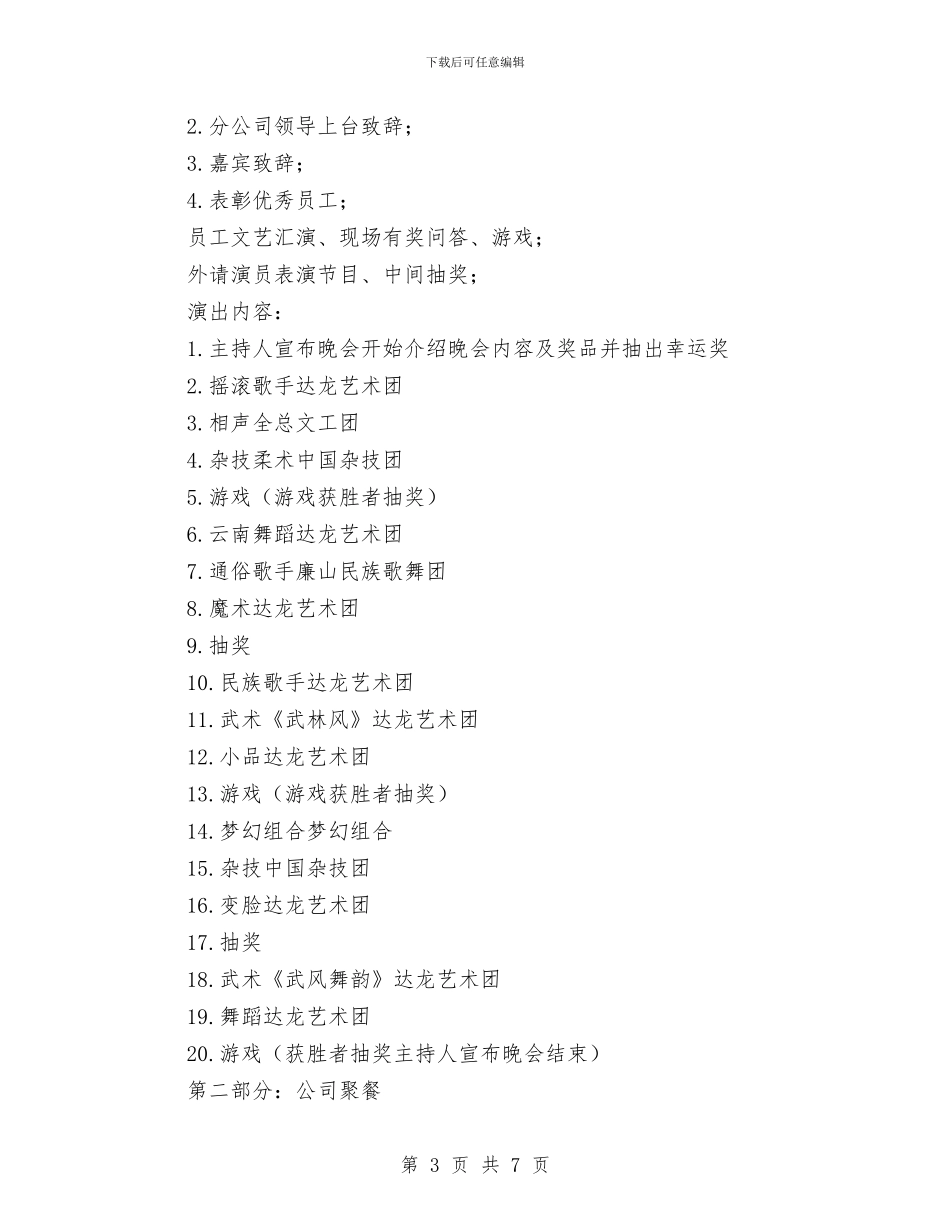 企业迎春节年会策划方案与企业防汛应急预案汇编_第3页