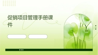 促销项目管理手册课件1