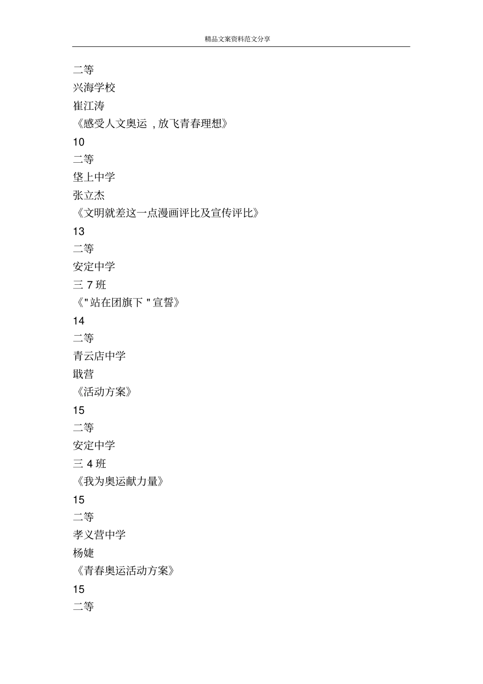 主题团日方案评选结果-精品文案范文_第3页