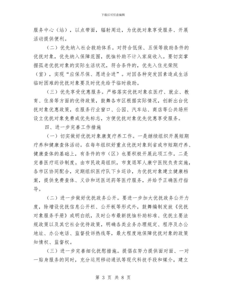 优抚对象精神抚慰活动意见与优秀2024民兵年度工作总结汇编_第3页