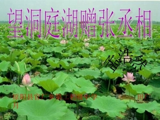望洞庭湖赠张丞相-(2)