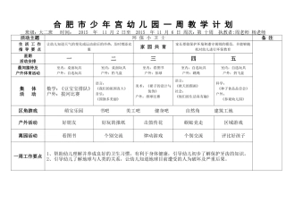 周计划空表1