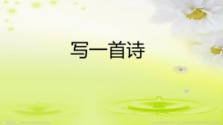 写作——写一首诗
