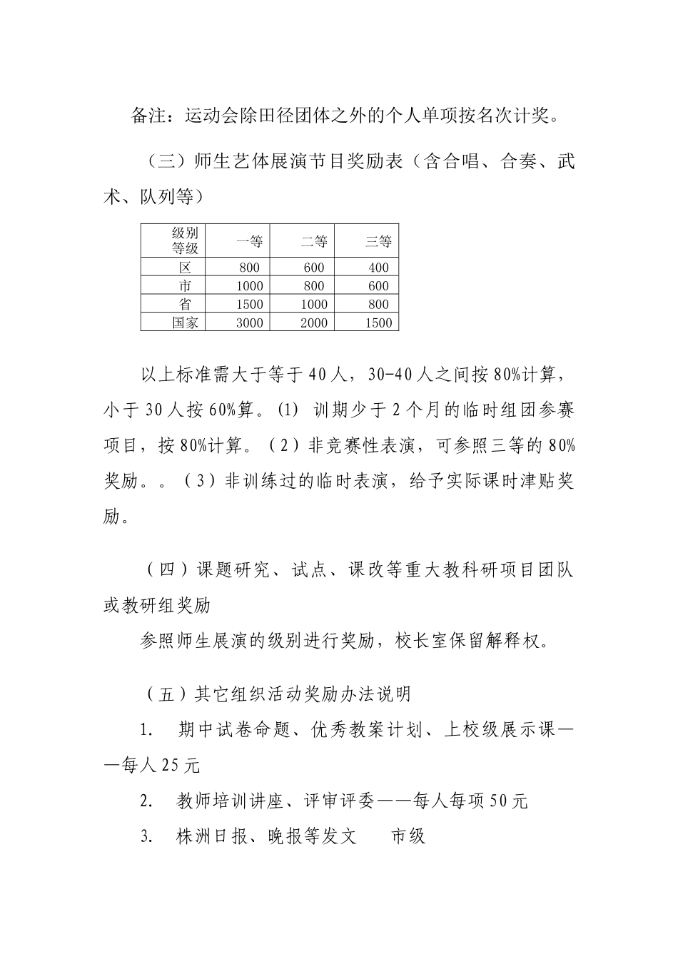 小学教科研奖励实施方案_第2页