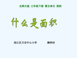 小学数学北师大2011课标版三年级北师大版小学数学三年级下册《什么是面积》