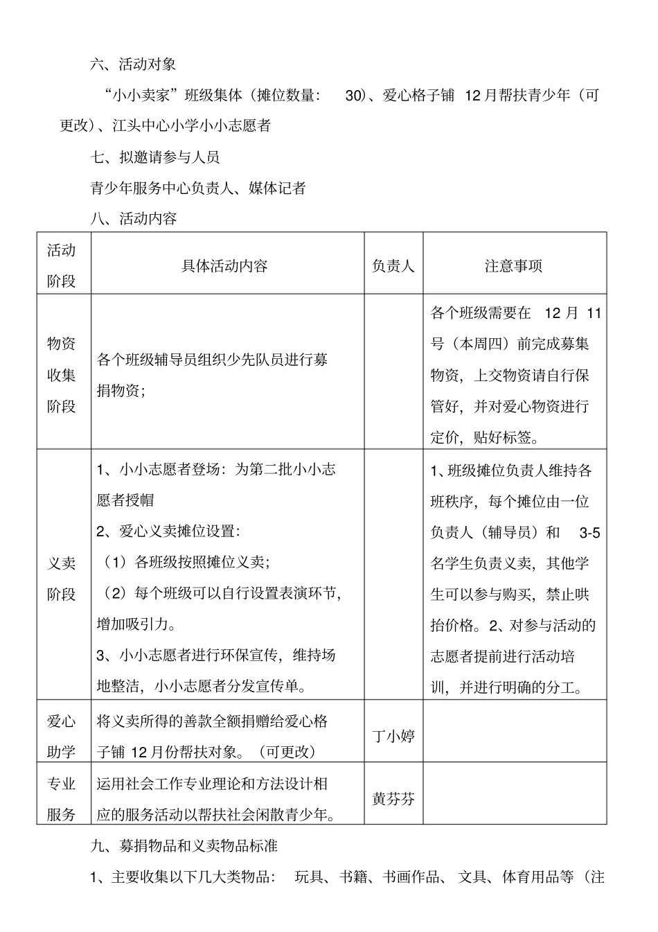 义卖活动方案_第2页
